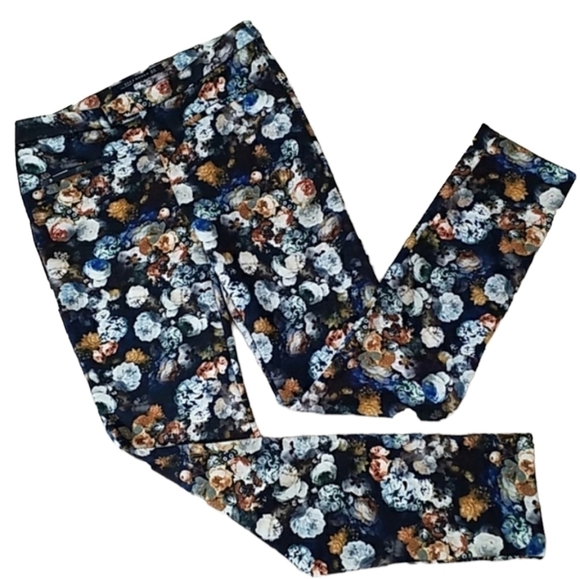ZARA~Woman Size XS~Floral Print Slim Skinny Leggins Stretch Summer Pants. - Picture 10 of 12
